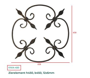 Schmiedeeisen Ornament Zaunrosette Stahlrosette Zierornament Rosette